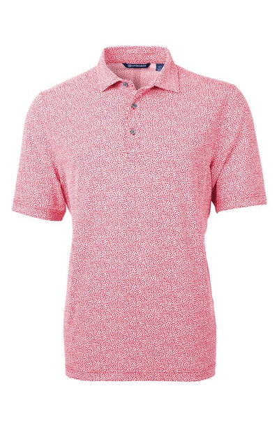 Cutter & Buck Virtue Ecopique Botanical Polo In Red
