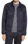 Robert Barakett Faux Leather Renoir Jacket In Navy