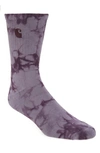 Carhartt Vista Tie Dye Crew Socks In Dark Iris / Provence