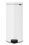 Brabantia Newicon Step Can 8-gallon Trash Can In White