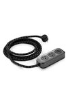 Shinola 2 Port & Dual Usb Power Supply Extension Cord In Gunmetal