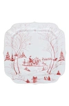 Juliska Country Estate Winter Frolic Ruby Santas Cookie Tray Naughty And Nice List In Ruby