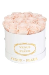 Venus Et Fleur Classic Small Round Eternity Roses In Blush