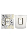 Voluspa Mokara Embossed Glass Classic Candle In White