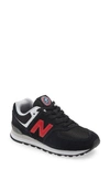 New Balance Kids' 574 Sneaker In Black Suede/ Black