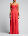 A.l.c Cecelia Halterneck Maxi Dress In Hibiscus