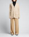 PROENZA SCHOULER WHITE LABEL SPECKLED WOOL OVERSIZED CARDIGAN,PROD169720198