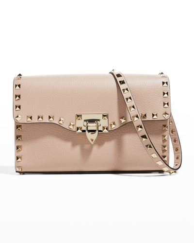 Valentino Garavani Rockstud Medium Shoulder Bag In Black