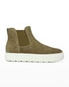 Vince Warren Suede Pull-on Sneakers In Dkwheat