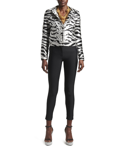 Tom Ford Skinny Glossy Compact Jersey Pants In Black