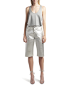Tom Ford Silk And Cotton Racerback Top In Heather Grey