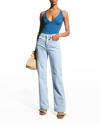 Wandler Daisy High-rise Flared Jeans In Bleach