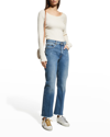 Golden Goose Golden Ws Cropped Flare Medium Wash Jeans In Medium Blue