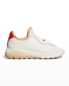 See By Chloé Brett Leather-trimmed Sneakers In White