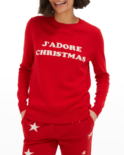 Chinti & Parker Wool-cashmere J'adore Christmas Sweater In 2022redcream