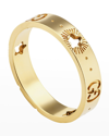GUCCI ICON RING WITH STAR DETAIL IN YELLOW GOLD,PROD246340295