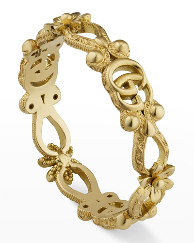 Gucci Women's Flora 18k Yellow Gold & Diamond Ring