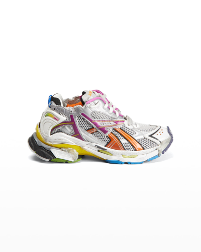 Balenciaga Colorblock Trainer Sneakers In Multicolor