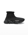 BALENCIAGA SPEED 2.0 FAUX FUR KNIT SOCK SNEAKERS,PROD247400114