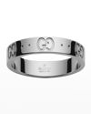 GUCCI ICON THIN BAND RING IN WHITE GOLD,PROD246350266