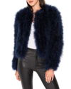 Lamarque Deora Feather Topper Jacket In Dark Navy
