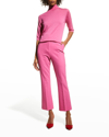 Max Mara Vacillo Mock-neck Wool Sweater In Fuchsia