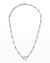David Yurman 4.5mm Lexington Amulet Vehicle Necklace In Silver And 18k Gold In Two Tone