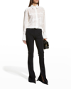 GIVENCHY PERFORATED BANDANA CREPE BUTTON-DOWN SHIRT,PROD244910137