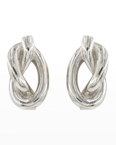 Ben-amun Silver Clip-on Knot Earrings
