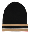 BURBERRY 条纹羊毛便帽,P00633212
