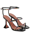 AMINA MUADDI GILDA EMBELLISHED PATENT LEATHER SANDALS,P00619066