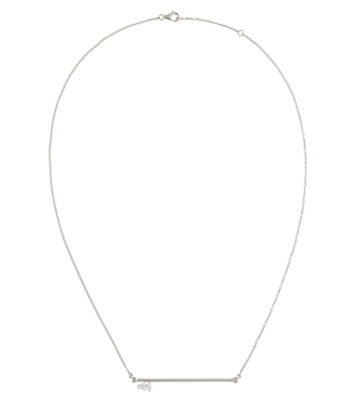 Repossi Women's Serti Sur Vide 18k White Gold & 0.3 Tcw Diamond Bar Pendant Necklace