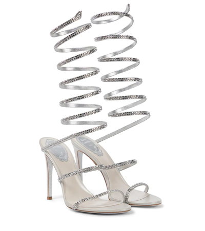 René Caovilla Women's Supercleo Embellished Wrap Sandals In Grey