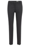 Hugo Boss Cropped Regular-fit Trousers In Italian Stretch Virgin Wool In Black