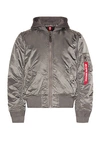 Alpha Industries Ma-1 Natus Hooded Jacket In Grey