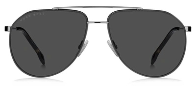 Hugo Boss 1326/s Ir 031z Aviator Sunglasses In Grey