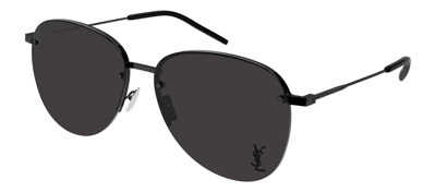 Saint Laurent Sl 328k M001 001 Navigator Sunglasses In Grey
