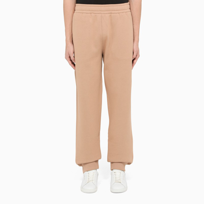 Burberry Camel Jogging Trousers In Beige