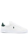 Polo Ralph Lauren Heritage Court Ii Low-top Sneakers In White/college Green Pp