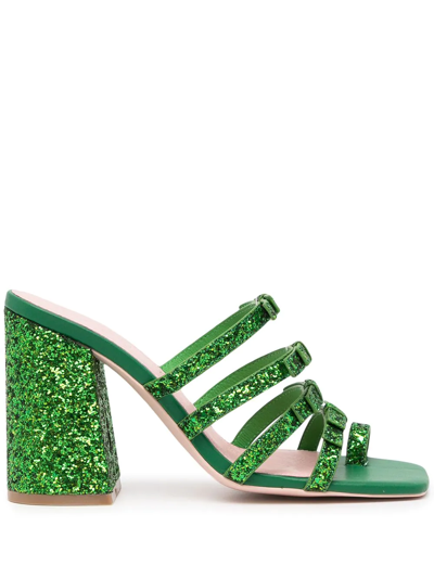 Macgraw Dorothy Glitter-detail Sandals In Green