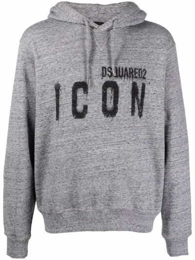 DSQUARED2 LOGO-PRINT HOODIE