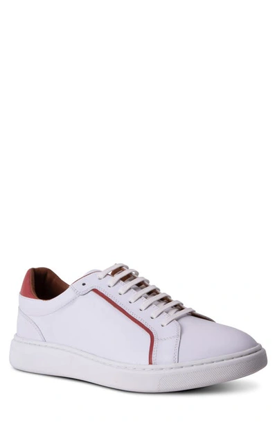 Gordon Rush Devon Sneaker In White/ Red