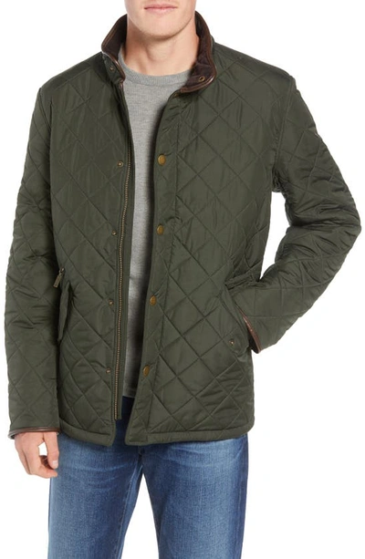 Barbour Powell Diamond Quilted Jacket In Sage