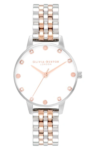 Olivia Burton Timeless Classic Bracelet Watch, 30mm In White
