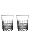 WATERFORD IRISH LACE SET OF 2 LEAD CRYSTAL DOUBLE OLD FASHIONED GLASSES,1058829