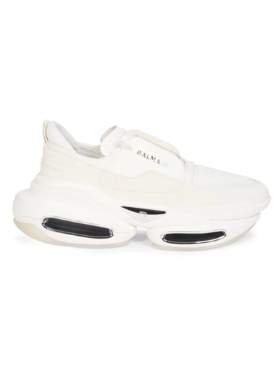 Balmain Men's B Bold Low-top Sneakers In Blanc