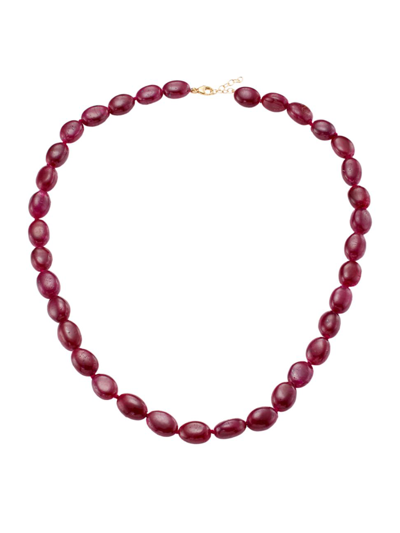 Jia Jia Arizona Large Ruby Drop Necklace In Red