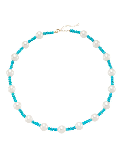 Jia Jia Women's Nevada Turquoise & Freshwater Pearl Candy Necklace