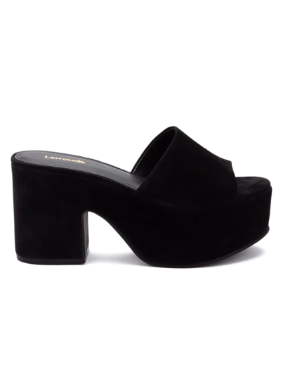 Larroude Women's Miso Platform High Heel Slide Sandals In Black