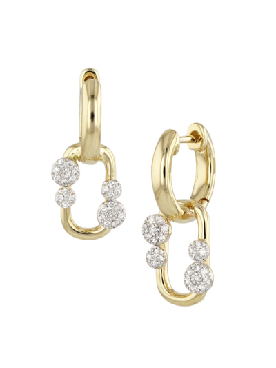 Phillips House Women's Micro Link 14k Yellow Gold & Diamond Drop Earrings